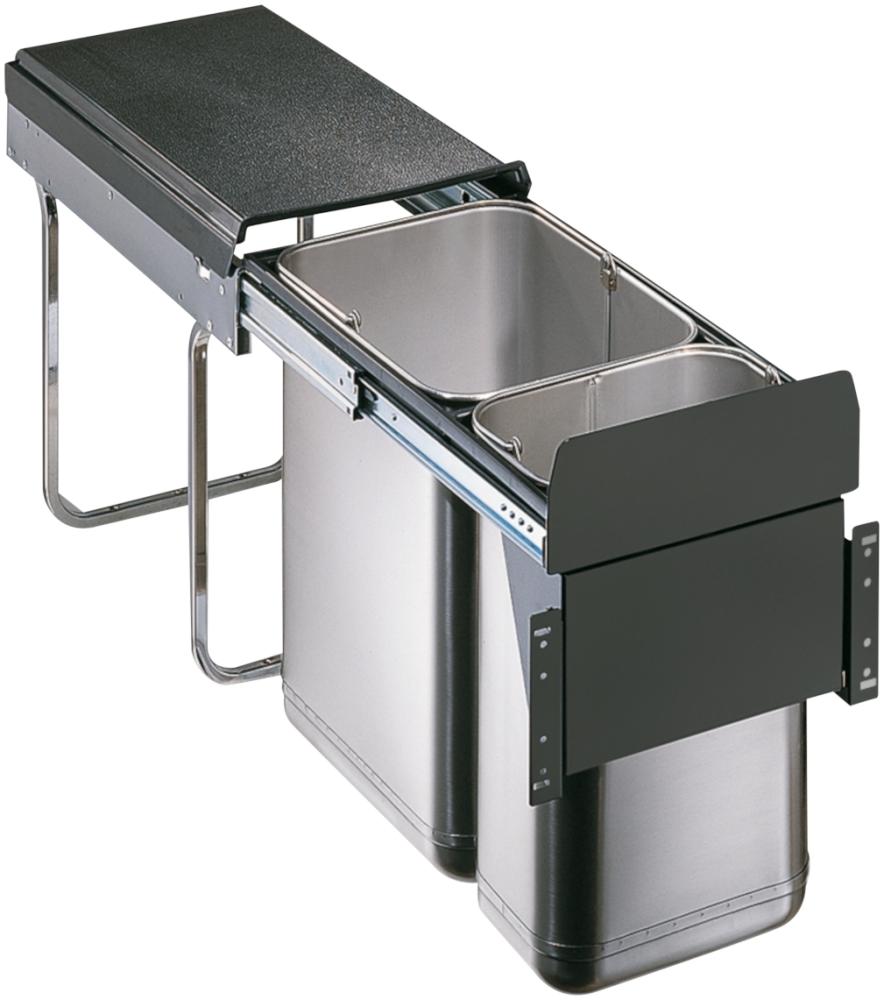 WESCO 785304-42 Abfallsorter EDEL-DOUBLE 30 BM ab 30 cm Schrankbreite / Abfallvolumen 30 (1x20 u. 1x10) Liter Bild 1