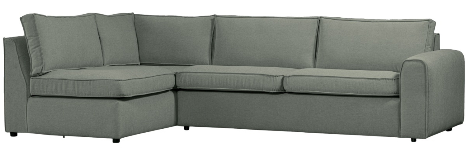 Ecksofa Freek aus Melange-Stoff Links, Denim Bild 1