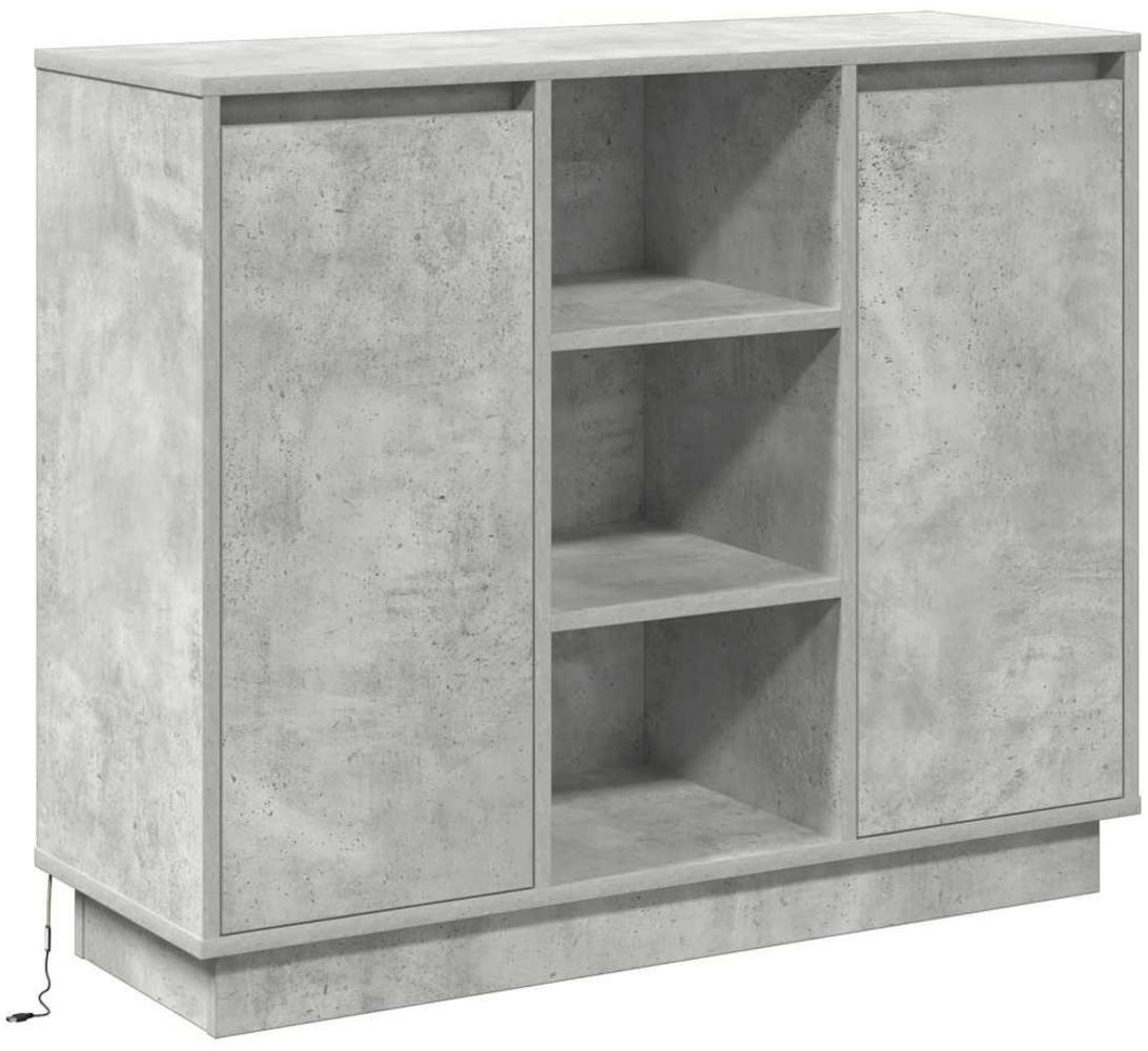 vidaXL Sideboard mit Regal Beton Grau 90 x 32 x 75 cm Holzwerkstoff 869685 Bild 1