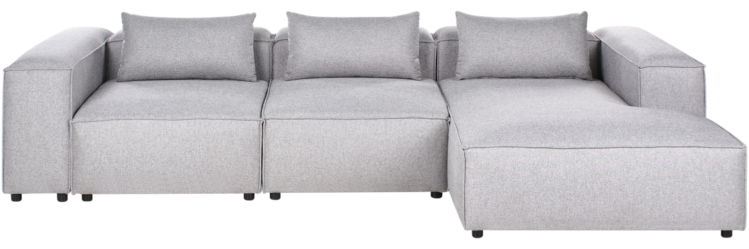 Modul Ecksofa 4-Sitzer BRANDE Grau linksseitig Bild 1