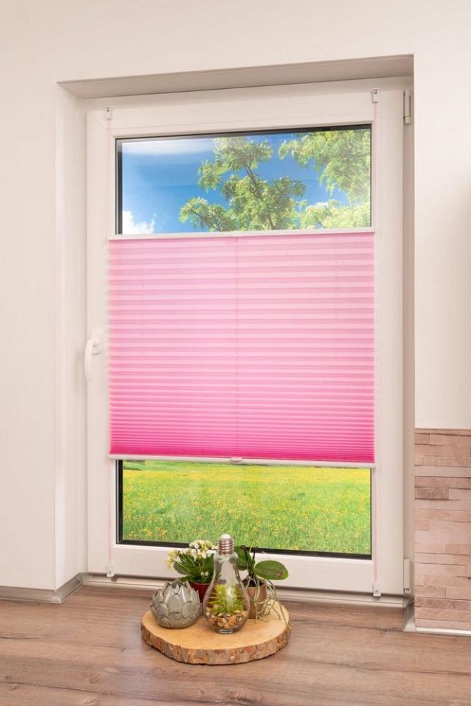 Khome K-home Klemmfix-Plissee, Polyester, Pink, 45 x 130 cm Bild 1