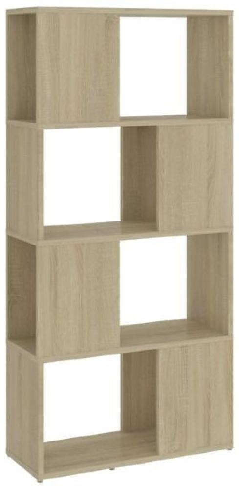 vidaXL Bücherregal Raumteiler Sonoma-Eiche 60x24x124,5cm Holzwerkstoff 809083 Bild 1