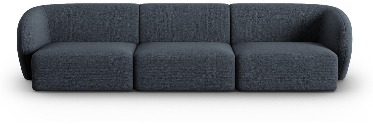 Micadoni Modulares Sofa Shane 3-Sitzer Chenille Blau Melange Bild 1