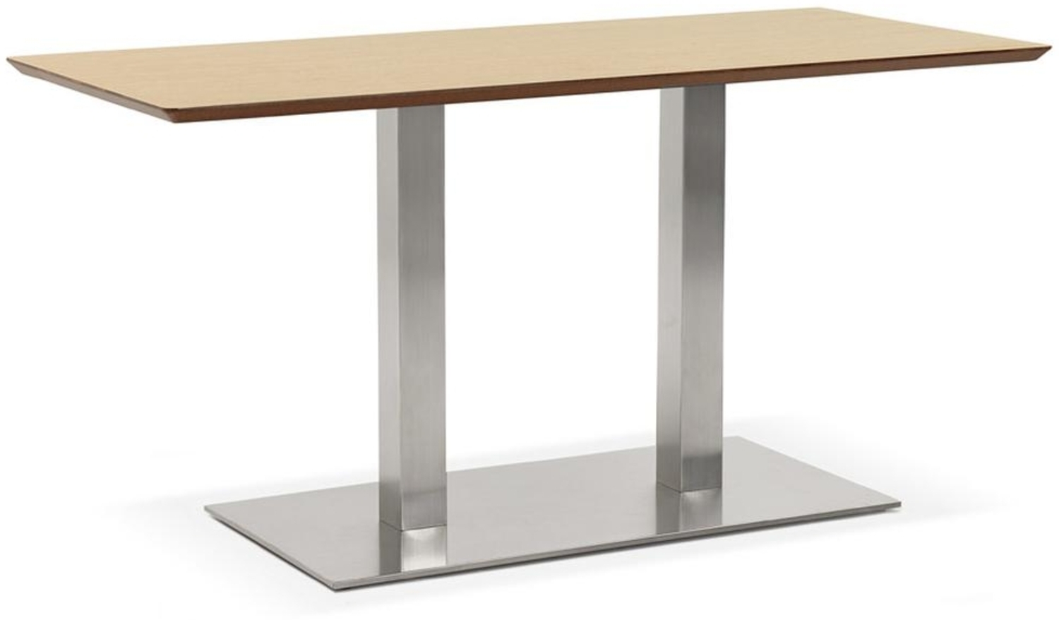 Kadima Design Tisch mit Stahlgestell & Holzplatte. Beige. 150 x 70 x 75 cm Bild 1