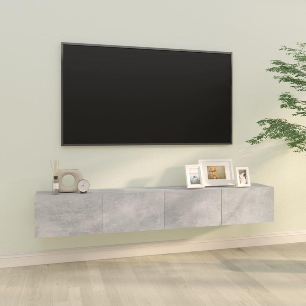 vidaXL TV-Wandschränke 2 Stk. Betongrau 100x30x30 cm Holzwerkstoff 804548 Bild 1