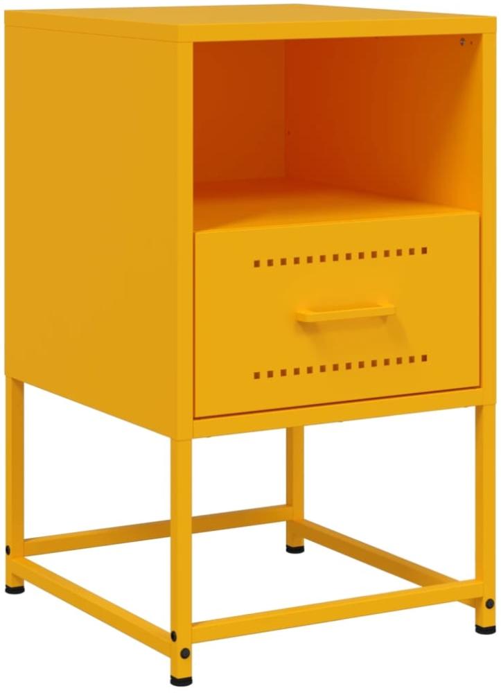 vidaXL Nachttisch, Stahl senfgelb, 39 x 36 x 60,5 cm Bild 1