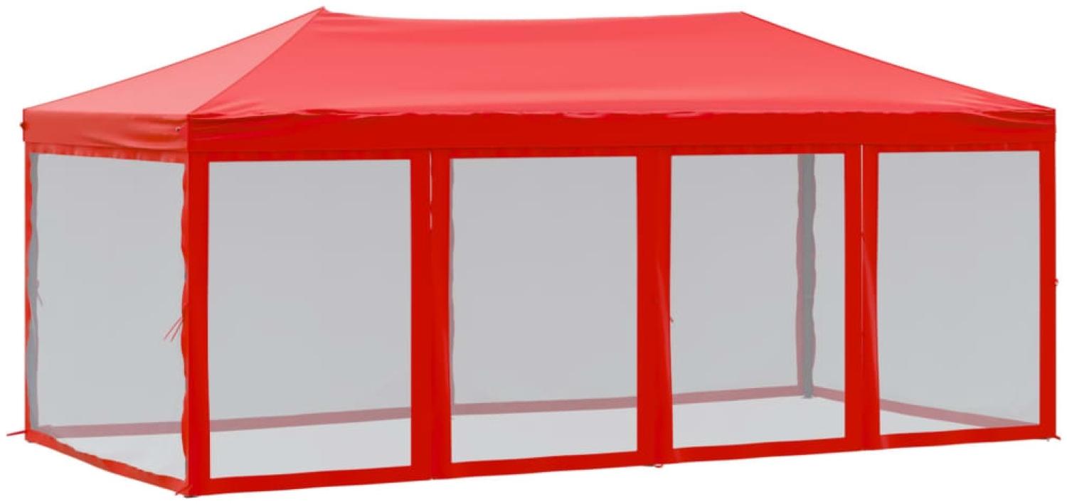 vidaXL Partyzelt Faltbar mit Seitenwänden Rot 3x6 m 93555 Bild 1