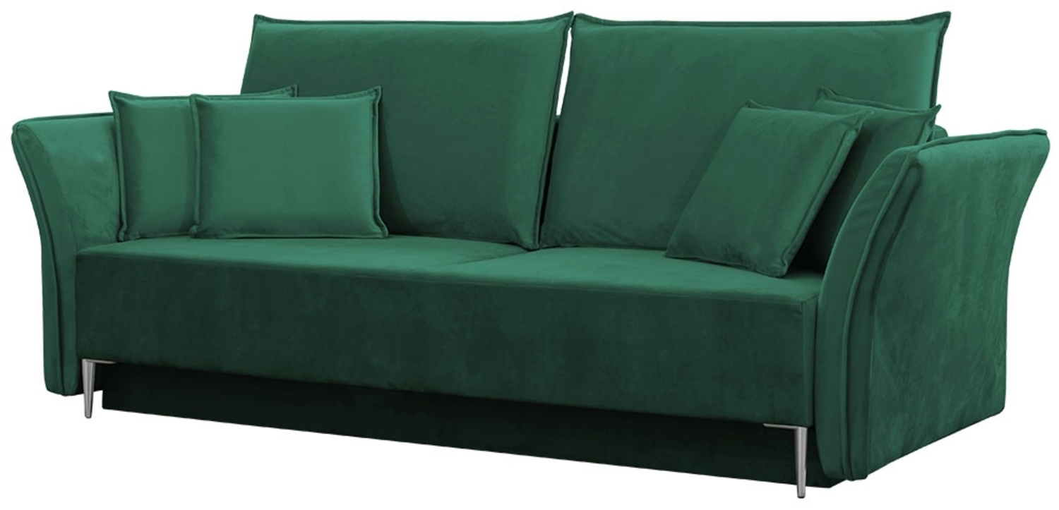 Schlafsofa Mokoli (Farbe: Tiffany 10, Füße: Silber) Bild 1