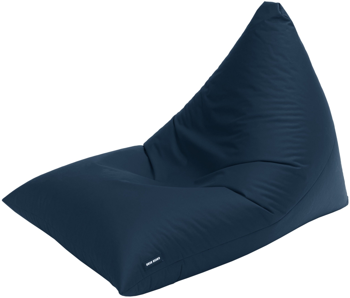 Green Bean® Sitzsack 'Triangle' 150x100x100cm mit 220 Liter EPS-Perlenfüllung - waschbarer Bezug - dunkelblau Bild 1