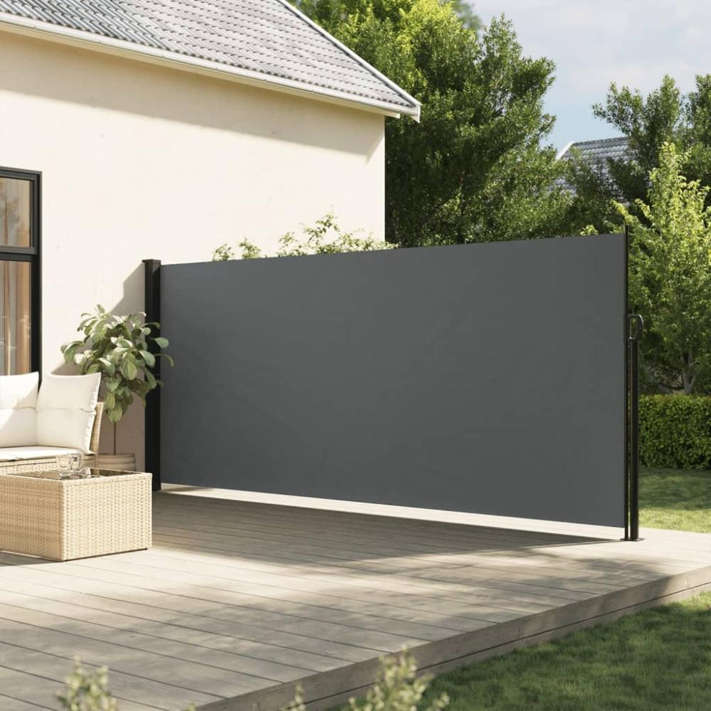 vidaXL Seitenmarkise Ausziehbar Anthrazit 160x600 cm 4004533 Bild 1