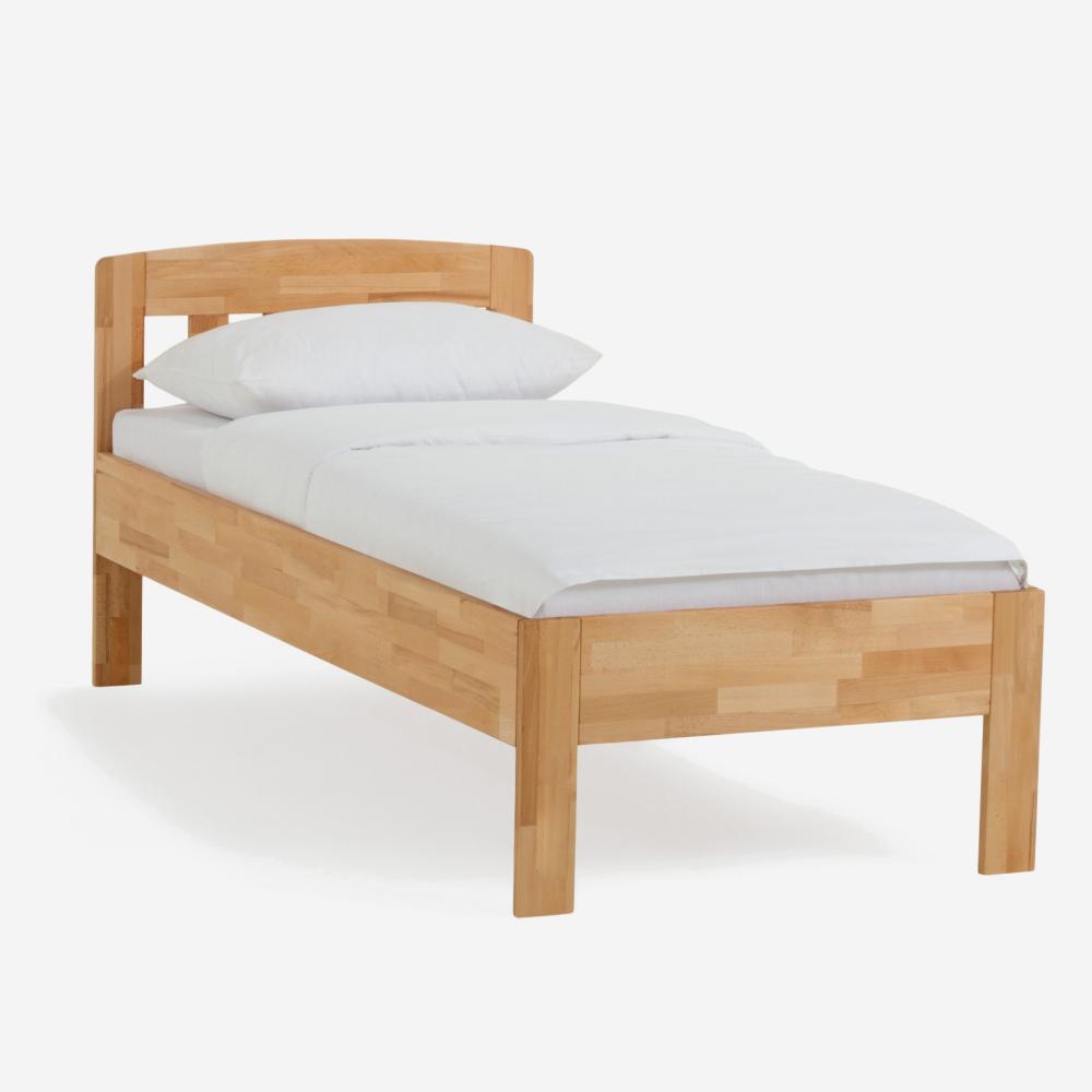 Dico Massivholz Einzelbett Komfortbett Seniorenbett 420.03, Buche weiß lackiert 100x210 cm Bild 1