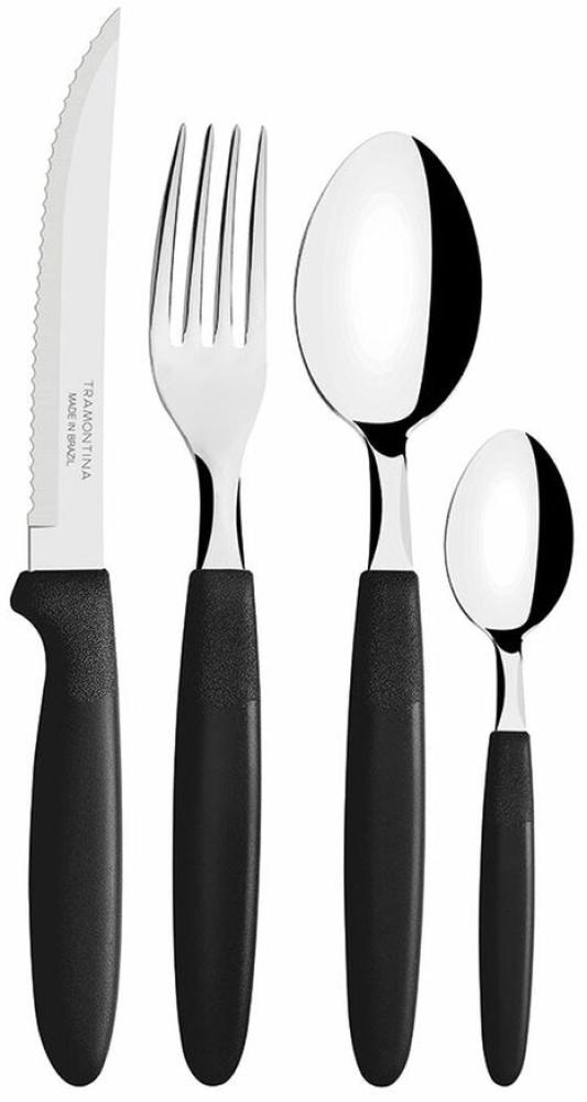 Besteck Set: Elegantes Schwarz - 25-teilig, Edelstahl Bild 1