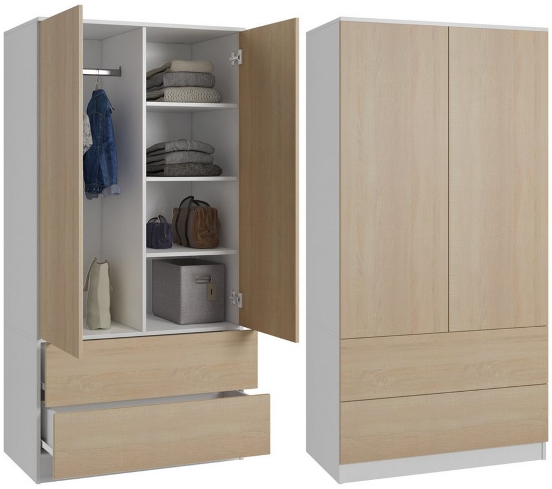 Beautysofa Kleiderschrank Classic Erhältlich mit oder ohne Schubladen, Farbvarianten Bild 1