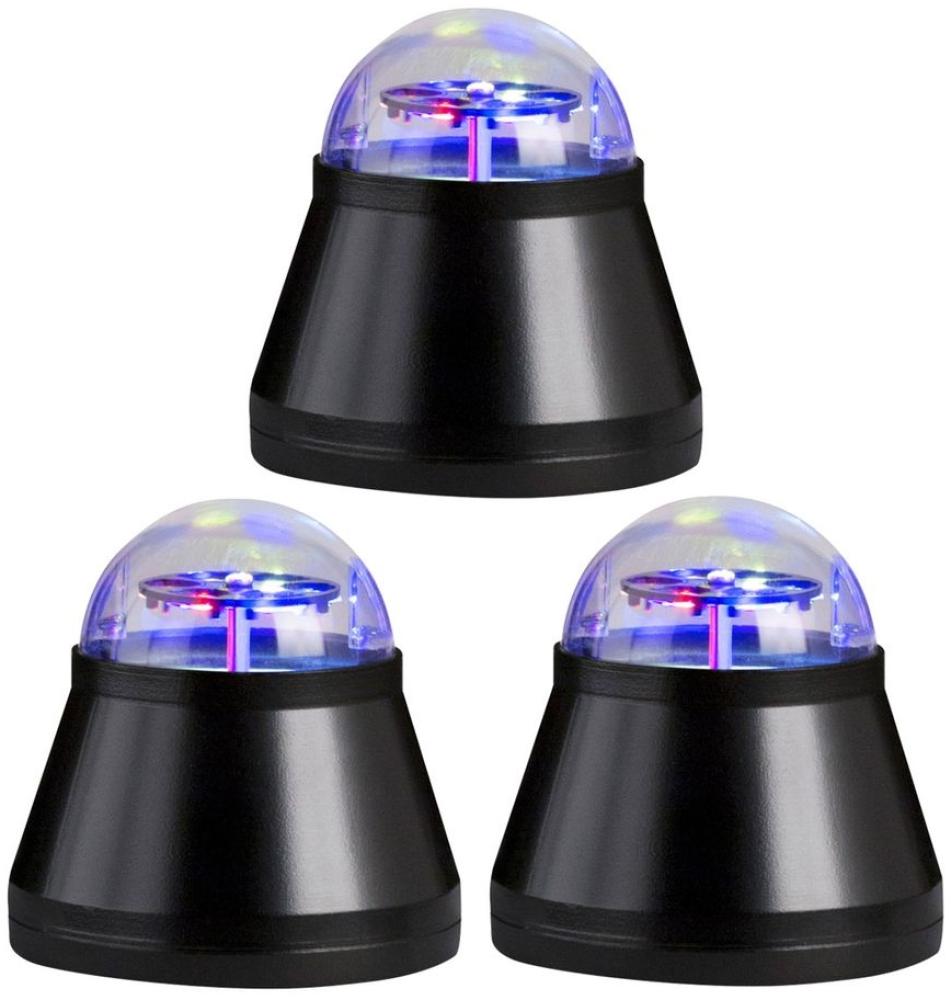 3er Set LED Tischlampe, Herzen, schwarz, bunt, H 10,5 cm Bild 1