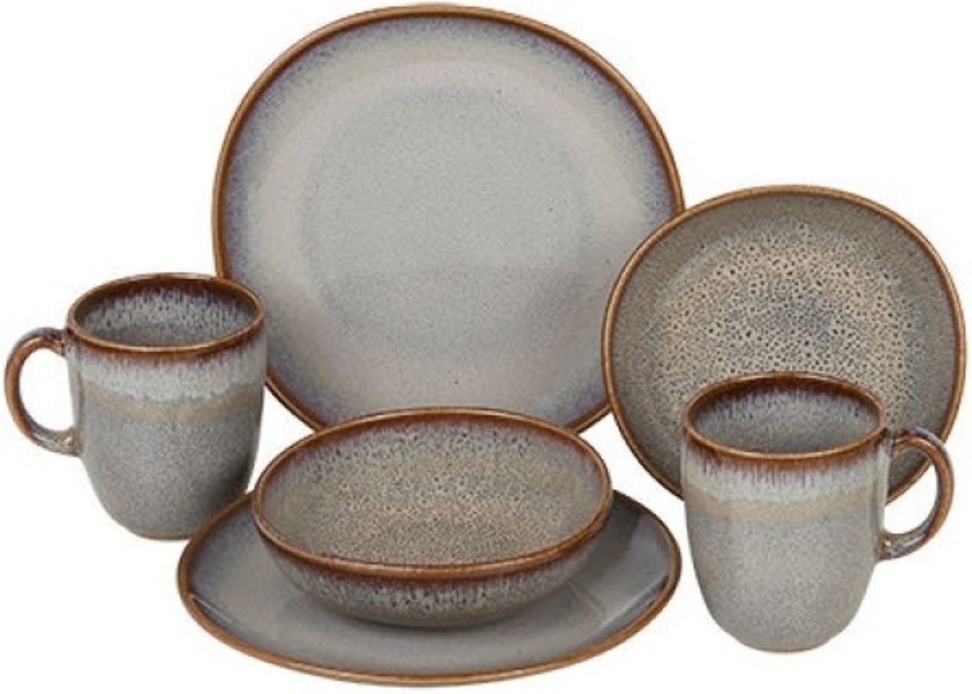 like. by Villeroy & Boch Lave beige Frühstücks-Set für 2 Personen / 6 Teile Bild 1