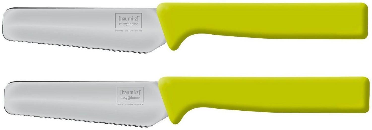 homiez Brotmesser KNIFE, Frühstücksmesser, Brötchenmesser mit Wellenschliff und Soft-Griff Bild 1