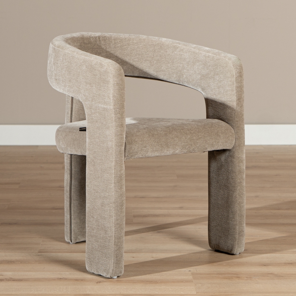 Bronx71 Esszimmerstuhl Bibi Chenille taupe Bild 1