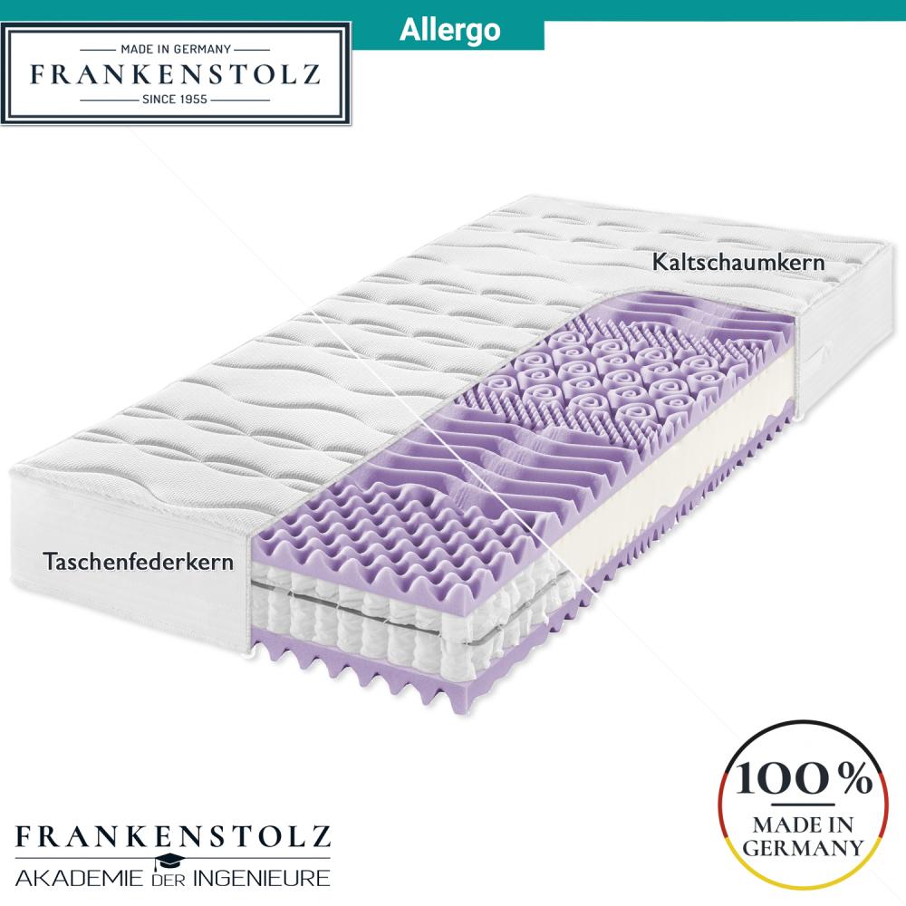 Frankenstolz Allergo Matratze perfekt für Allergiker 100x200 cm, H4, Taschenfedern Bild 1