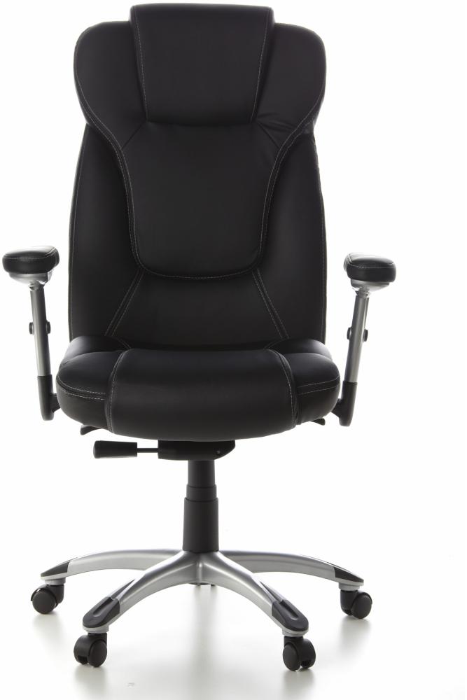 hjh OFFICE Profi Chefsessel EMBASSY 200 Leder Schwarz Bild 1