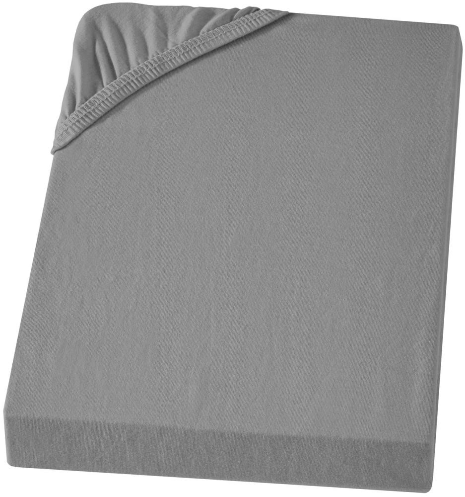 Carpe Sonno Jersey Bettlaken Boxspring / Wasserbett aus 100% Baumwolle , Dunkelgrau, 140-160 x 200 cm Bild 1