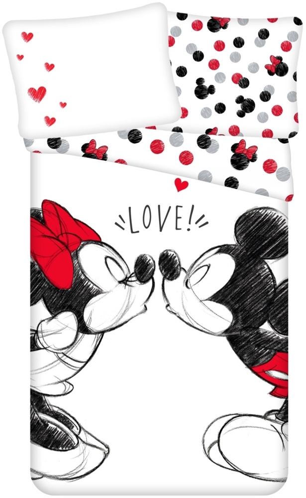 Disney Mickey Mouse Design Kuschelige Bettwäsche Baumwolle, 140x200 cm & 70x90 cm Bild 1