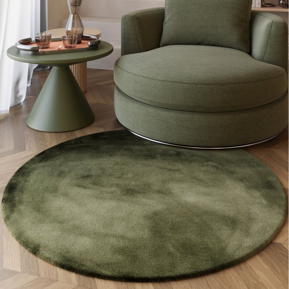 Esprit Hochflor-Teppich Alice ESP-4377 Kunstfell, rund, Höhe: 25 mm, Kaninchenfell-Haptik, besonders weich und dicht, für alle Räume Bild 1