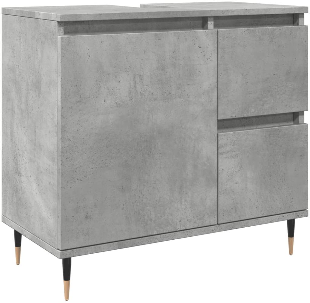 vidaXL Badschrank Betongrau 65x33x60 cm Holzwerkstoff 857222 Bild 1