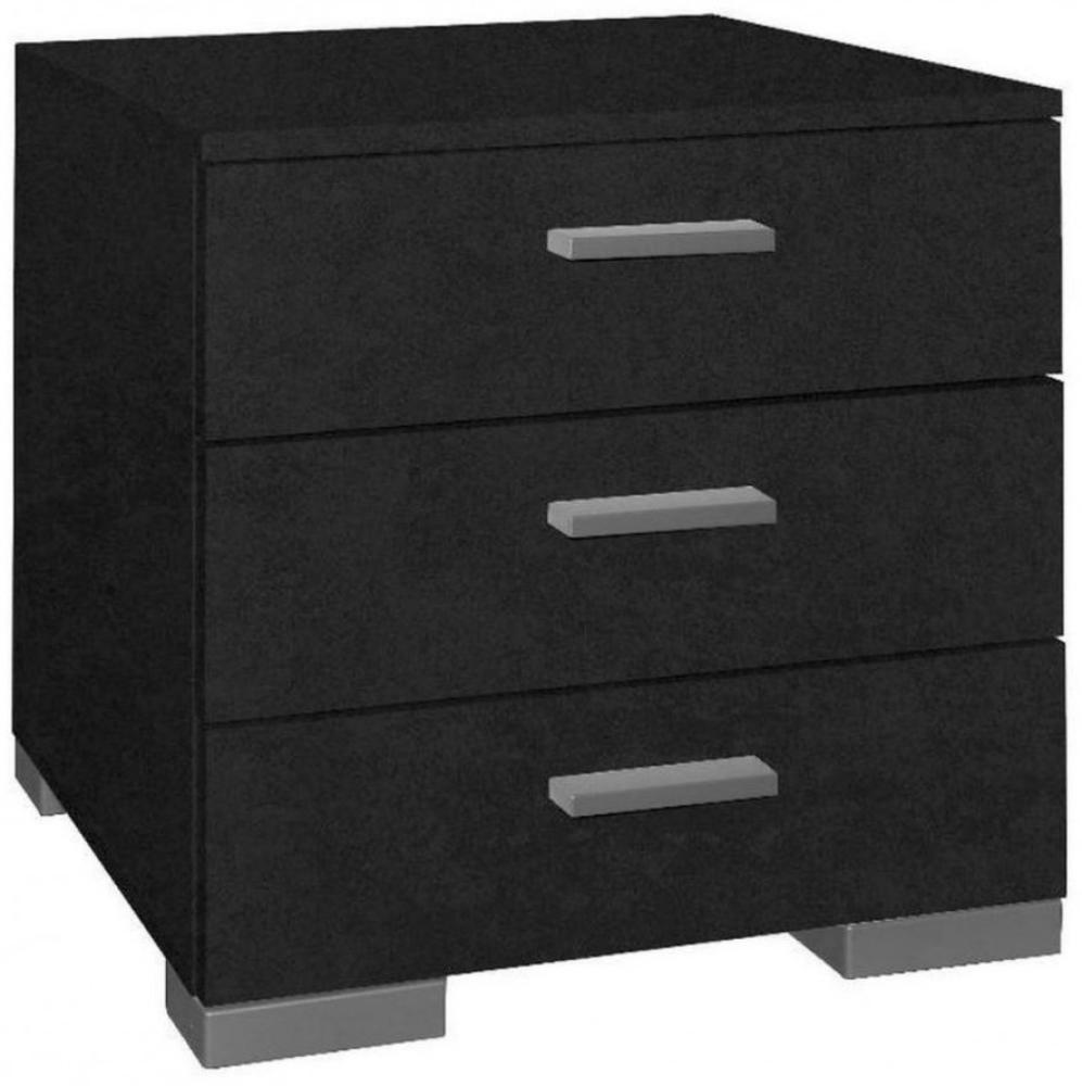 Nachtkommode Four 0804 03 schwarzstahl B H T 45 x 48 x 35 cm Bild 1