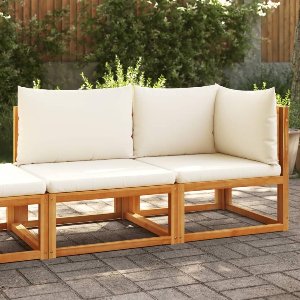 vidaXL Gartensofa mit Kissen 2-Sitzer Massivholz Akazie 4008167 Bild 1