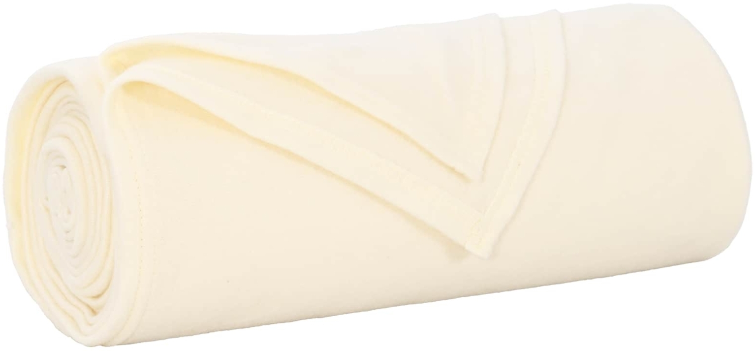 Überwurfdecke, Wohndecke Creme 170x130 cm Fleece Bild 1