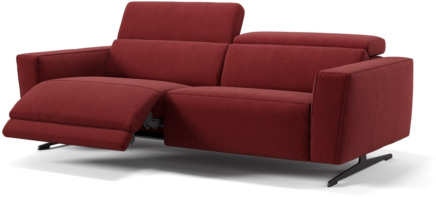 Sofanella 3-Sitzer ALESSO Stoff Sofa Stoffcouch in Rot S: 190 Breite x 108 Tiefe Bild 1