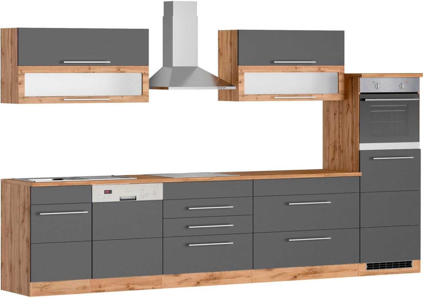 KOCHSTATION Küchenzeile KS-Wien, Breite 350 cm, wahlweise mit E-Geräten Bild 1