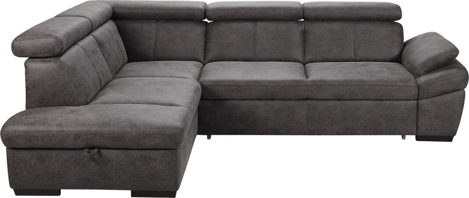 exxpo - sofa fashion Ecksofa Salerno, klassisch modernes Funktionssofa, hoher Sitzkomfort, L-Form, inkl. Kopf- und Armteilverstellung, wahlweise mit Bettfunktion Bild 1