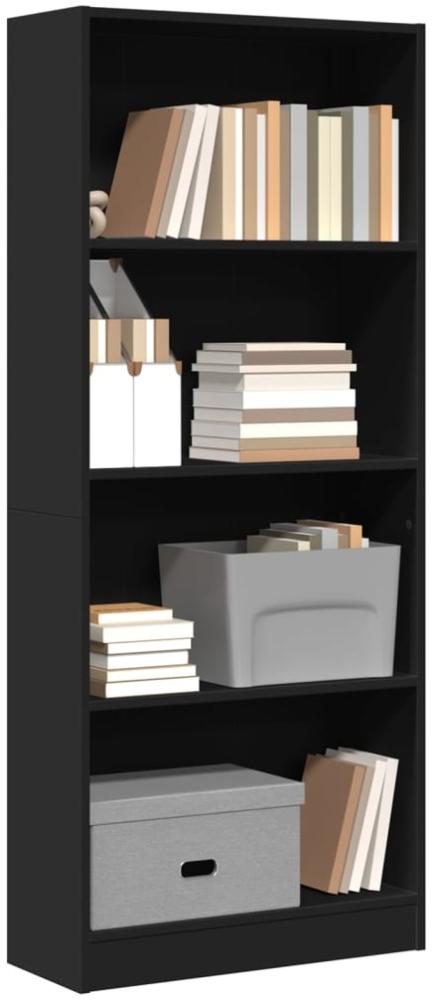 vidaXL Bücherregal Schwarz 60x24x143 cm Holzwerkstoff 857813 Bild 1