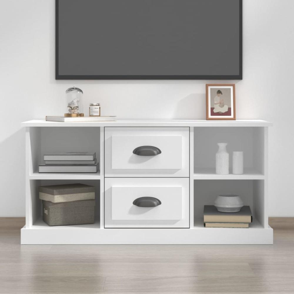 vidaXL TV-Schrank Weiß 99,5x35,5x48 cm Holzwerkstoff 816272 Bild 1