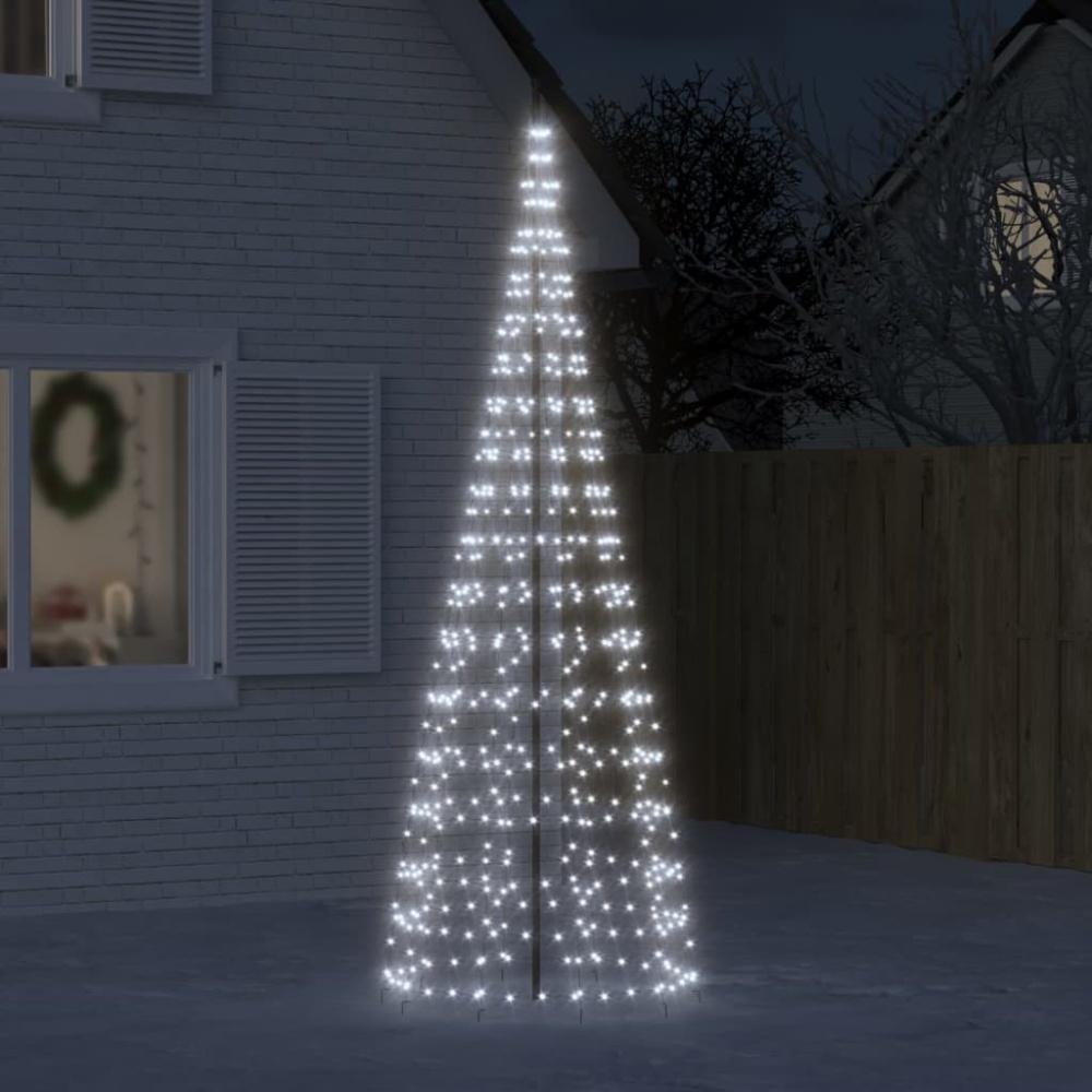 vidaXL LED-Weihnachtsbaum für Fahnenmast 550 LEDs Kaltweiß 300 cm 358113 Bild 1