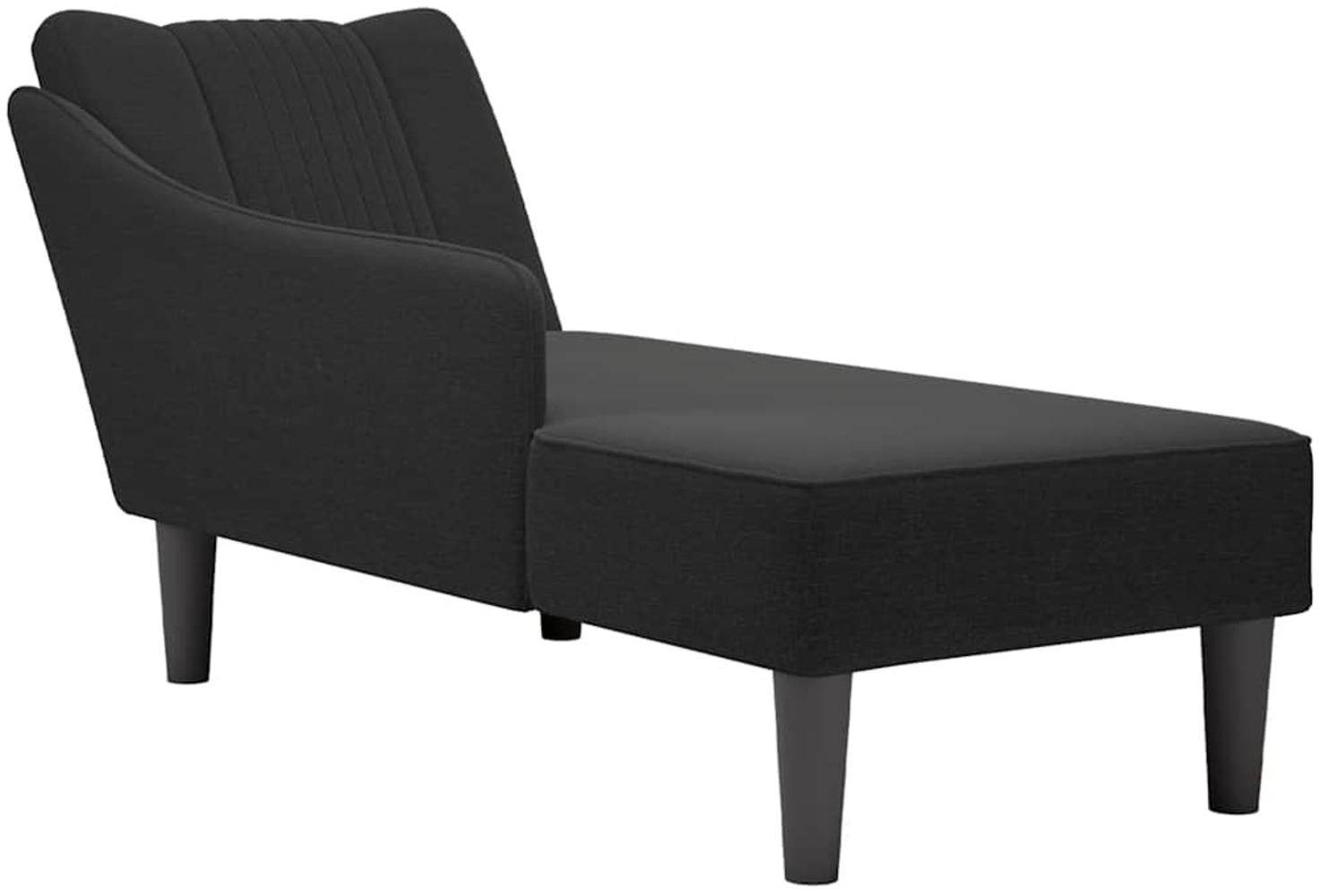 vidaXL Chaiselongue mit Rechter Armlehne Schwarz Stoff 4009802 Bild 1