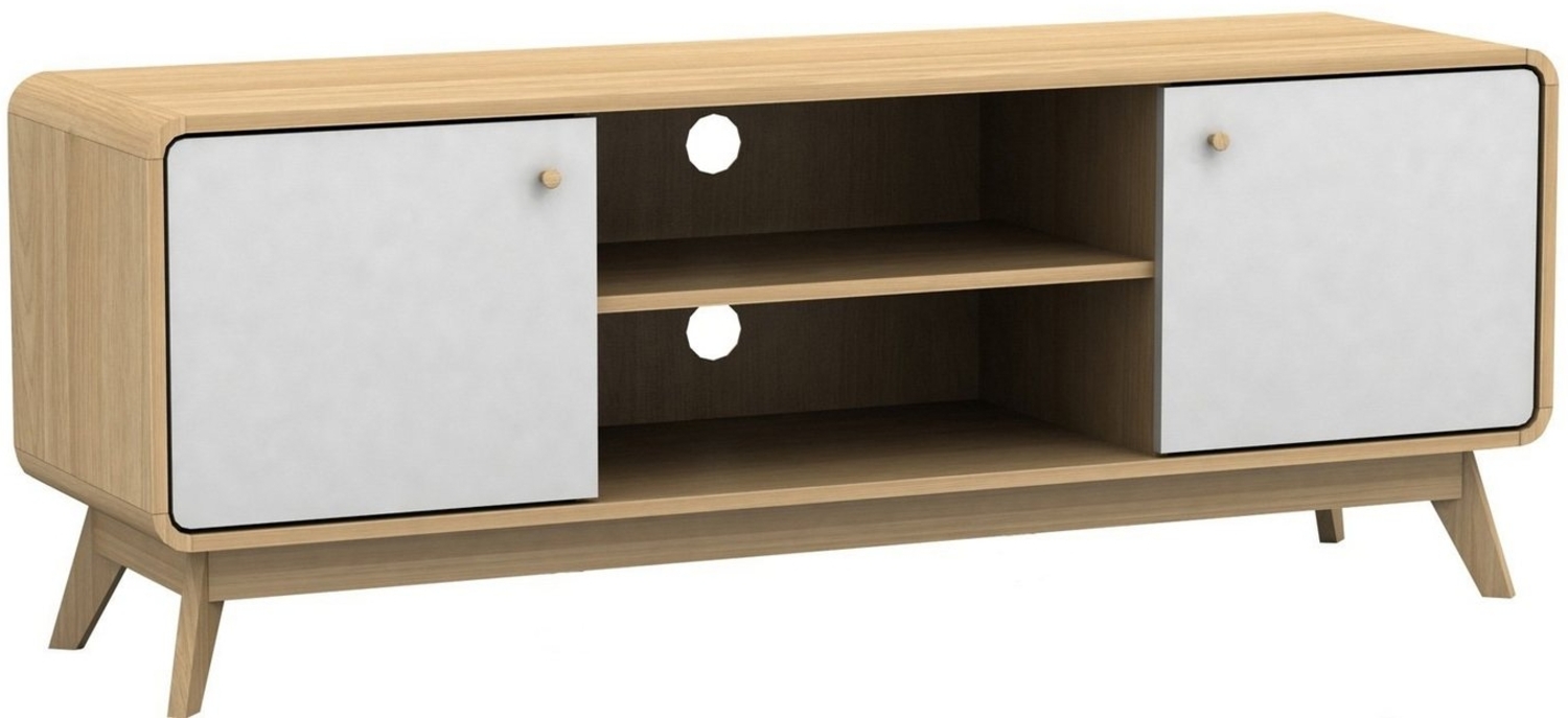 loft24 Lowboard Caitlin, TV-Schrank, Fernsehschrank, 2 Türen, Breite 140 cm Bild 1