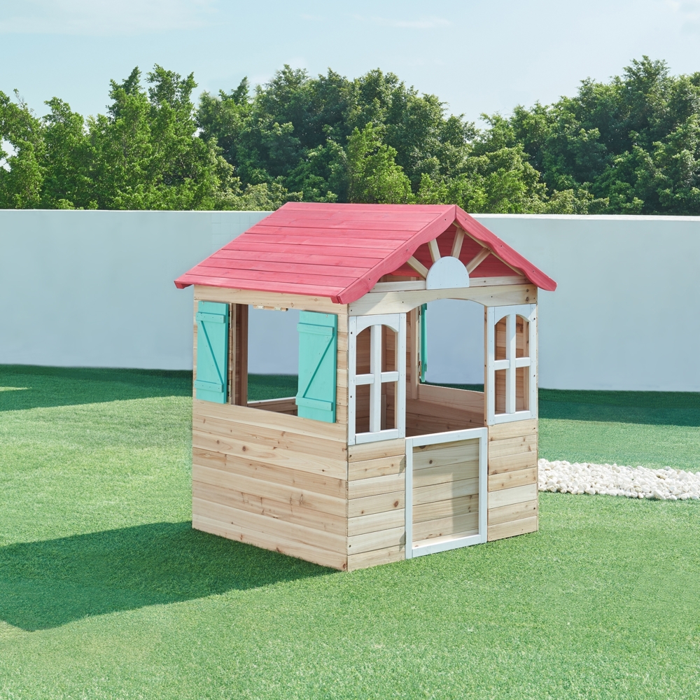 Kinderspielhaus Lulä Spielhütte 130x115x101 cm Holz [casa. pro] Bild 1