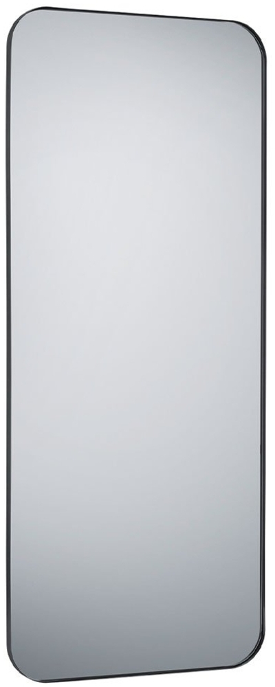 Rahmenspiegel Britta, Glas, Metall, Schwarz, Verspiegelt Bild 1