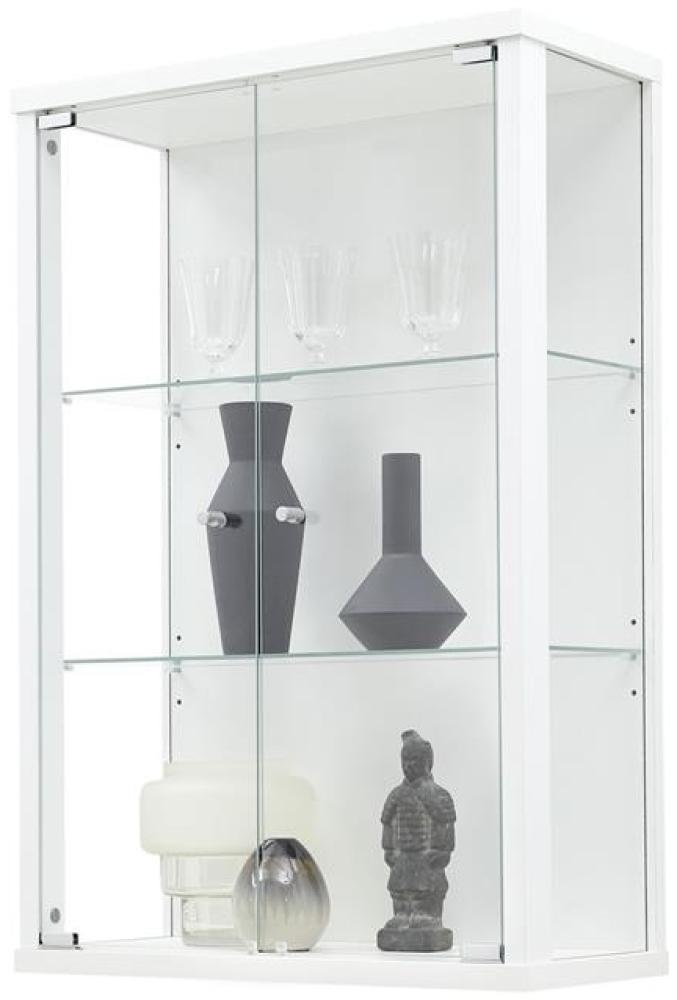 Glasvitrine >OPTIMA< in Weiß - 56x85x25,2cm (BxHxT) Bild 1