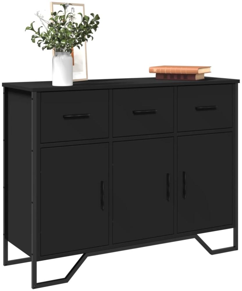 vidaXL Sideboard Schwarz 97x32,5x74,5 cm Holzwerkstoff 848559 Bild 1