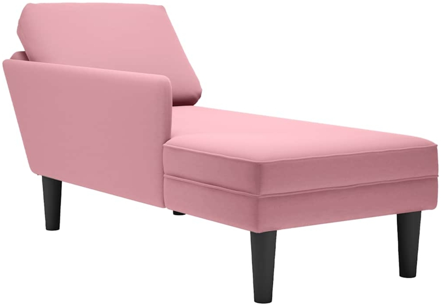 vidaXL Chaiselongue mit Kissen und Rechter Armlehne Rosa Samt 4009810 Bild 1