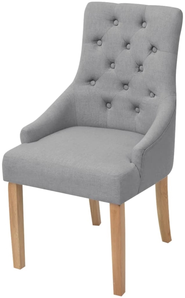 vidaXL Esszimmerstühle 4 Stk. Hellgrau Stoff [274421] Bild 1