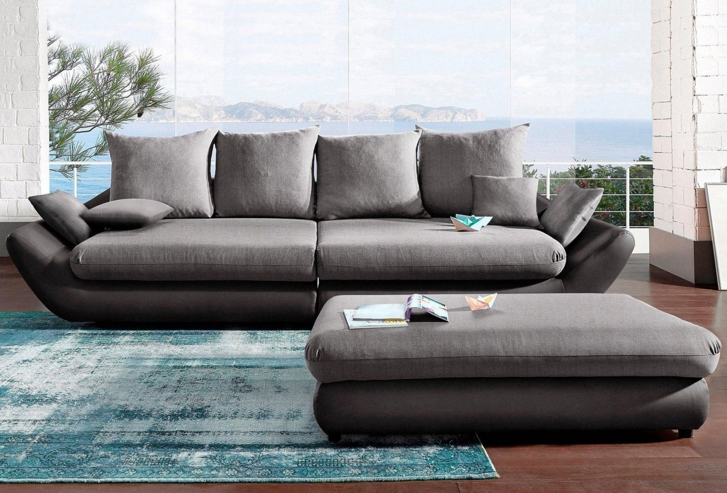 Trends by HG Big-Sofa Moon, frei im Raum stellbar Bild 1