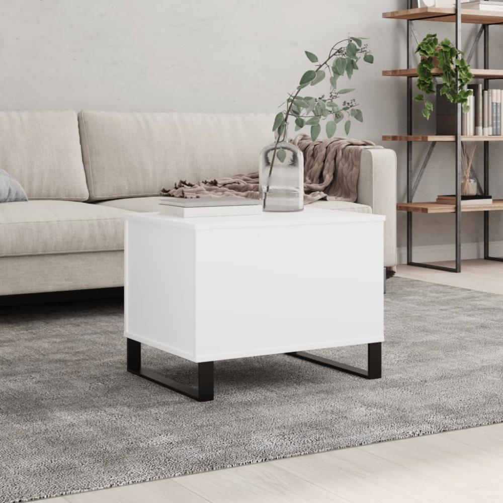 vidaXL Couchtisch Weiß 60x44,5x45 cm Holzwerkstoff 830956 Bild 1