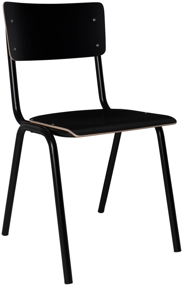 Stuhl Stapelstuhl BACK TO SCHOOL Black von ZUIVER Bild 1