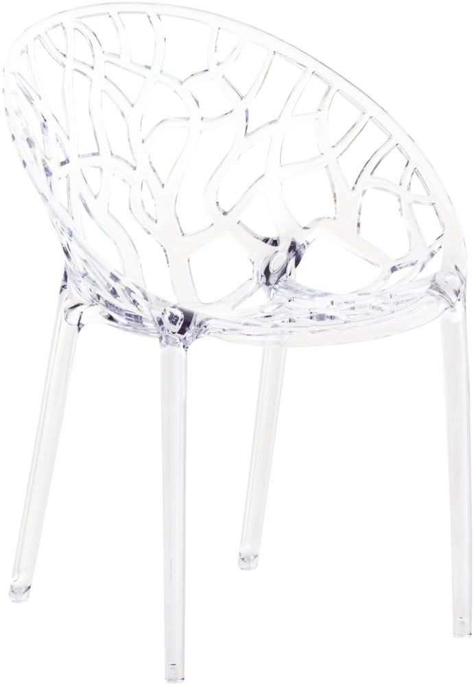 CLP Wetterbeständiger Stapelstuhl Crystal aus Kunststoff,transparent Bild 1