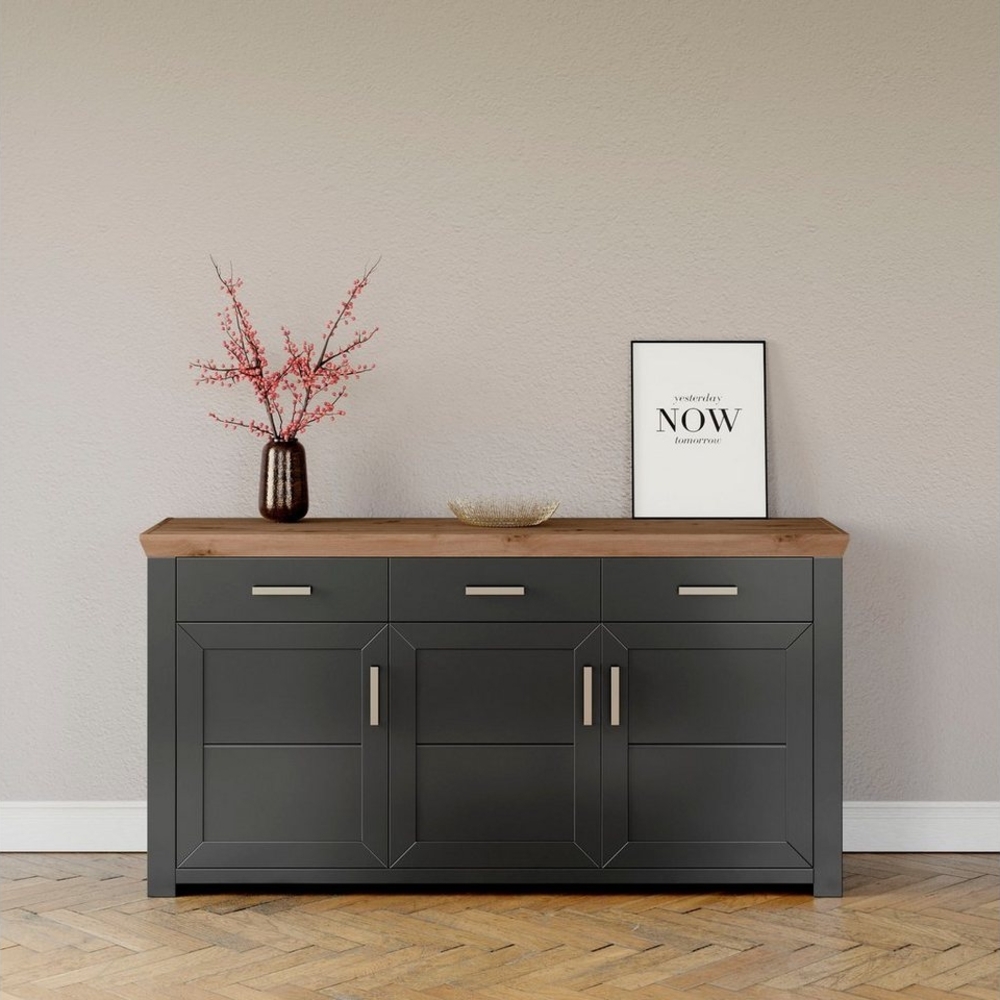 set one by Musterring Sideboard York, Typ 52, in 3 Farbvarianten, Landhaus-Stil, B 184 x H 95 cm Bild 1