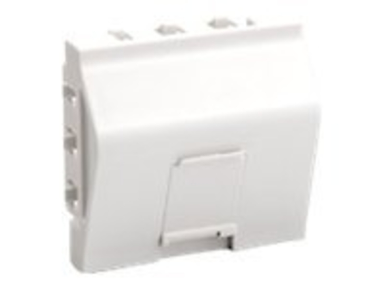 Equip Frontplatte 1xKeystone French abgew. 45x45 mm RAL9010 Polybeutel Bild 1